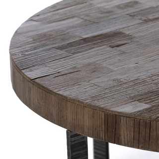 Recycled Elm & Iron Coffee Table - dolly mama boutique