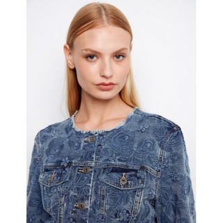 Eyelet Denim Jacket - dolly mama boutique