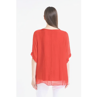 Adriana Raw-Edge Top - dolly mama boutique