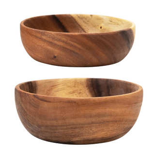 Acacia Wood Bowls DF4439 - dolly mama boutique