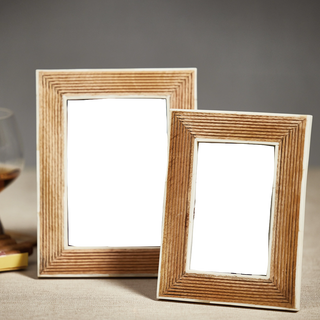 Ribbed Mango Wood Frame - dolly mama boutique