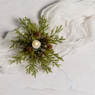 Prickly Pine Taper Candle Ring