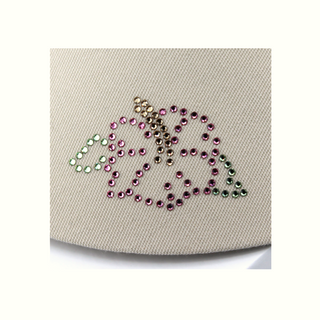 Bridgitte Clip On Visor with Crystal Hibiscus Flower - dolly mama boutique