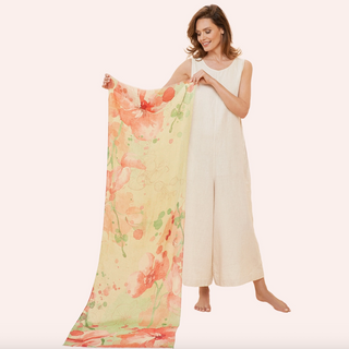 Watercolor Linen Scarf