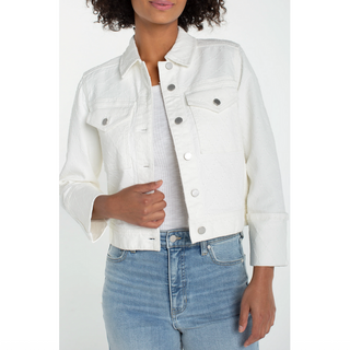 Diamond Stitched Denim Jacket - dolly mama boutique