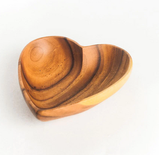 Large Wooden Heart Bowl - dolly mama boutique