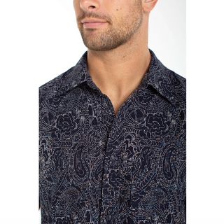 Men's Paisley Button-Up Shirt - dolly mama boutique