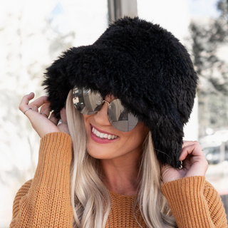 Fur Bucket Hat - dolly mama boutique