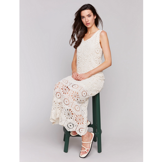 Crochet Sleeveless Maxi Dress
