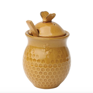 Honey Jar with Wood Dipper