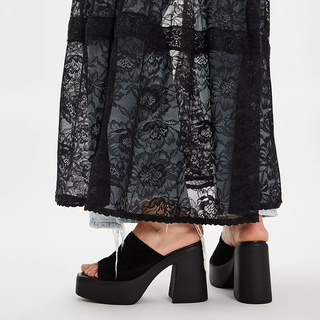 Zoe Suede Platform Sandal