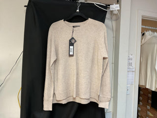 Crewneck Raglan Sleeve Sweater w/Notch Hem and Cuff