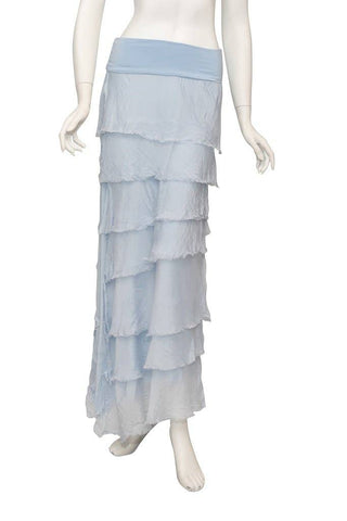 Elisa Silk Ruffle Skirt - Long - dolly mama boutique