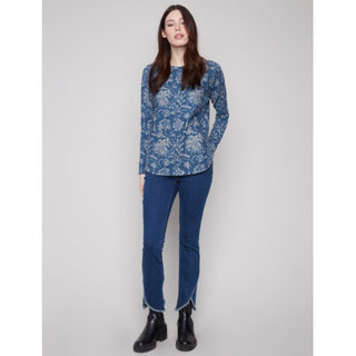 Printed Sweater with Pockets - dolly mama boutique