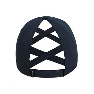 Kim High-Pony Cap with Crystal "Seahawks" Heart - dolly mama boutique
