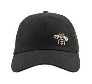 Rachel Cap with Crystal Large Bee - dolly mama boutique