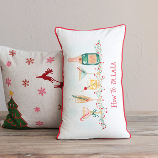 “How to Fa La La” Cocktail Lumbar Pillow - dolly mama boutique