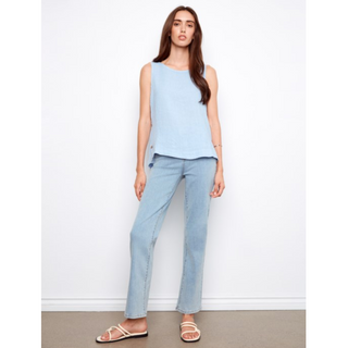 Linen Sleeveless Blouse - dolly mama boutique