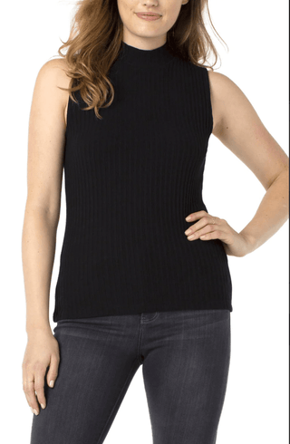 Sleeveless Mock Neck Knit Top - dolly mama boutique