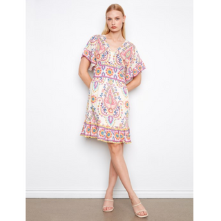 Flutter-Sleeve Print Dress - dolly mama boutique