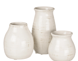 White Ceramic Vase - dolly mama boutique