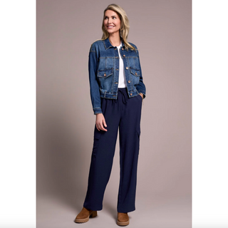 Wing-Sleeve Denim Jacket - dolly mama boutique