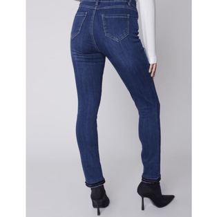 Chain-Hem Detail Skinny Jean - dolly mama boutique