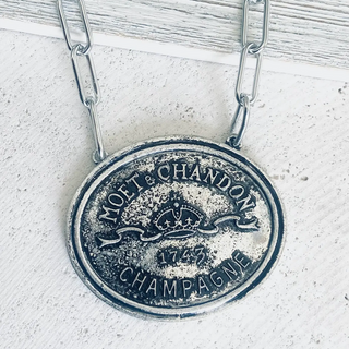Champagne Label Necklace - dolly mama boutique