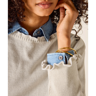 Catalina Ruffle Sweater - dolly mama boutique