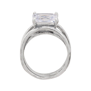 Seville Split Shoulder CZ Ring - view 3