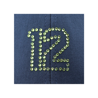 Kourtney Trucker Hat with Crystal Seahawks "12" - dolly mama boutique