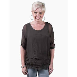 Adriana Double Raw-Edge Top