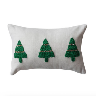 Lumbar Pillow with Christmas Trees - dolly mama boutique