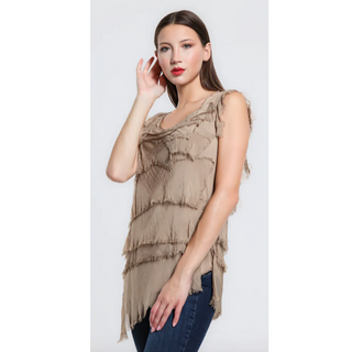 Arianna Sleeveless Silk Top - dolly mama boutique