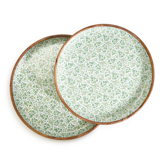 Country side wood RND Tray - dolly mama boutique