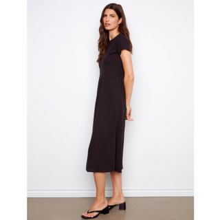 Crew-Neck Midi Dress - dolly mama boutique