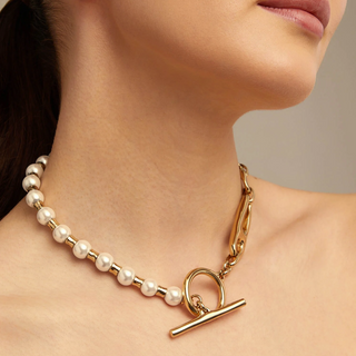 Pearl & Match Toggle Necklace