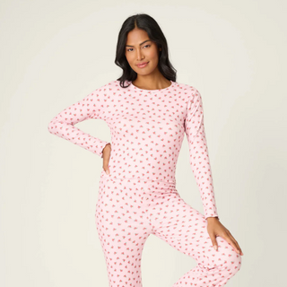 Rose Print Long-Sleeve Top