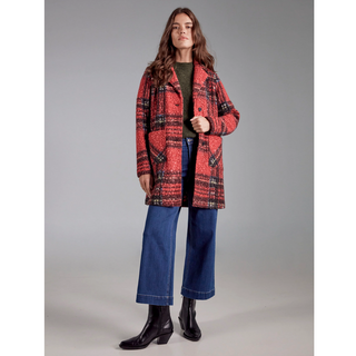 Plaid Boucle Coat - dolly mama boutique