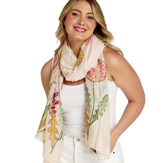 Pop Flowers Pink Scarf - dolly mama boutique