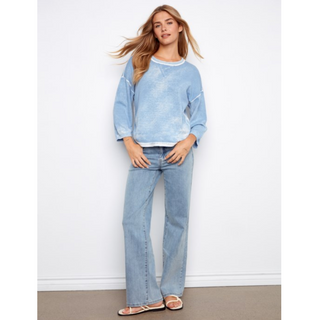 Reverse-Print Sweater - dolly mama boutique