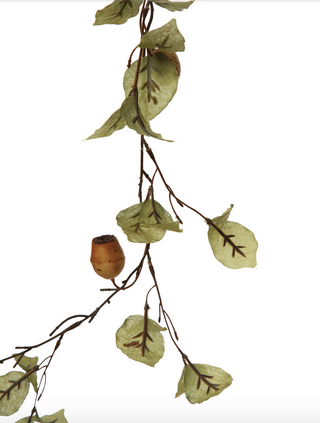 Faux Leaf & Pod Garland