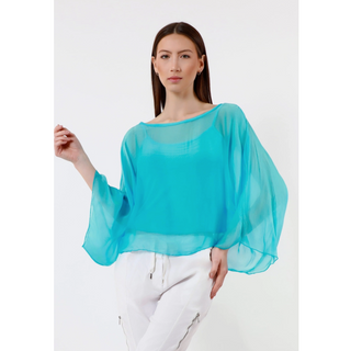 Sofita Cropped Silk Kaftan