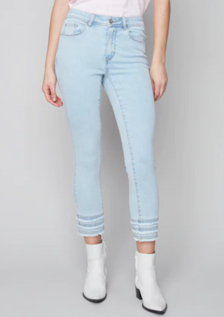 Frayed-Hem Ankle Jean C5147Z