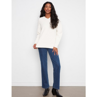 Boucle V-Neck Sweater