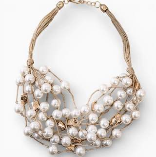 Chunky Pearl Statement Necklace