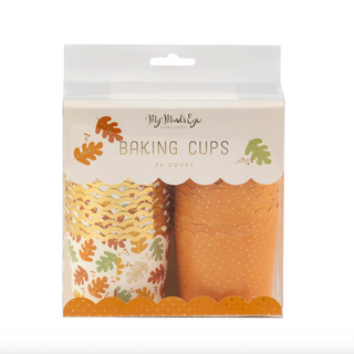 Gold Foil Autumn Baking Cups