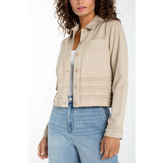 Trucker Jacket with Trim - dolly mama boutique