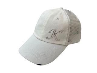 Carina (Organic) Trucker Hat with Crystal Monogram