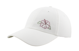 Rachel Cap with Crystal Hibiscus